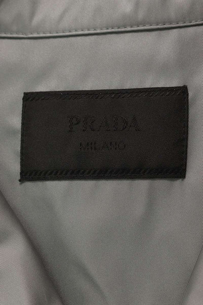 PRADA Triangle Plate Re-Nylon S/S Shirt Gray Size S
