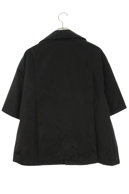 PRADA SS26 Re-Nylon Triangle Plate S/S Shirt Black Size S