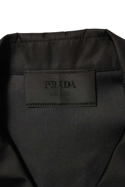 PRADA SS26 Re-Nylon Triangle Plate S/S Shirt Black Size S