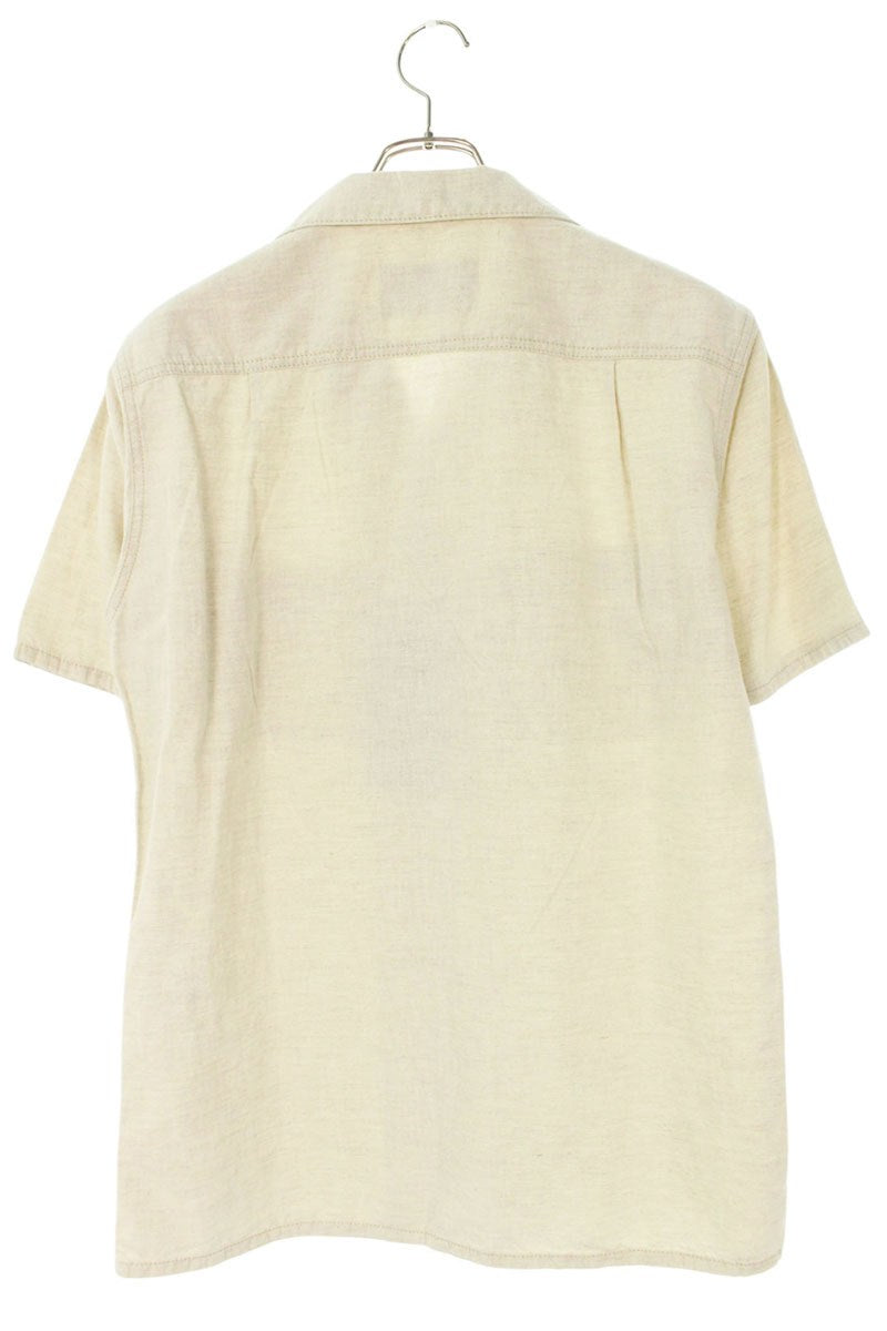 PRADA Triangle Logo Plate S/S Shirt Beige Size S