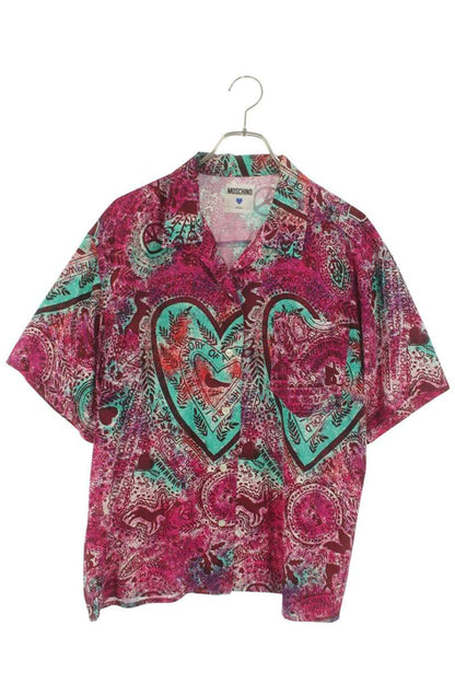MOSCHINO Rayon All-Over Print S/S Shirt Size S