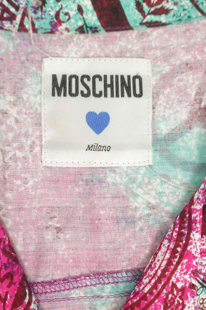 MOSCHINO Rayon All-Over Print S/S Shirt Size S