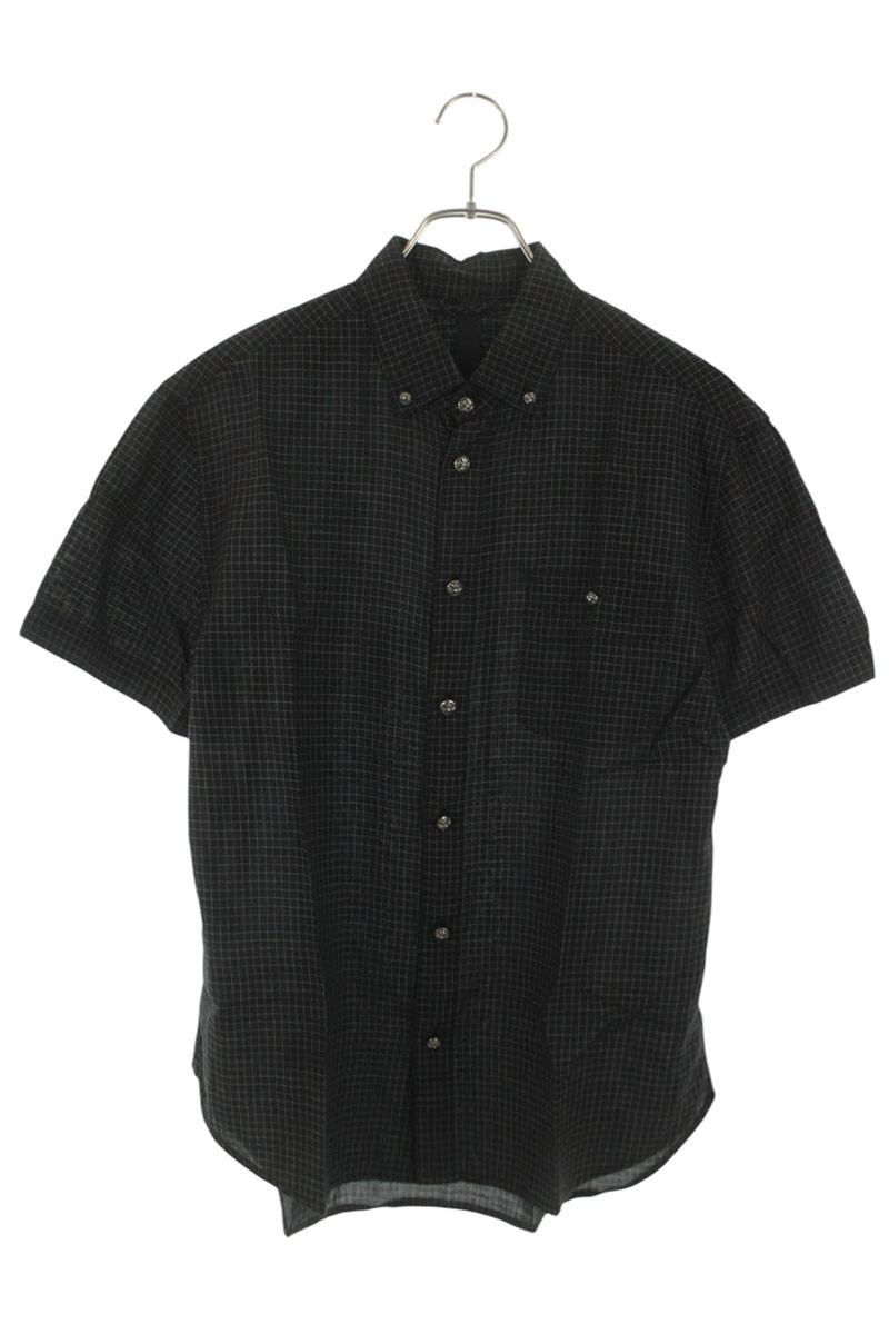 Chrome Hearts Cross Ball Button Zip Short Sleeve Size M