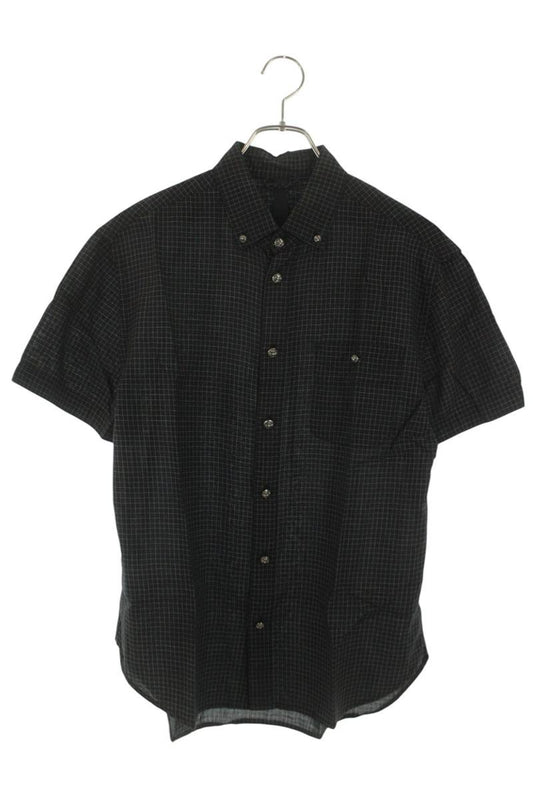 Chrome Hearts Cross Ball Button Zip Short Sleeve Size M