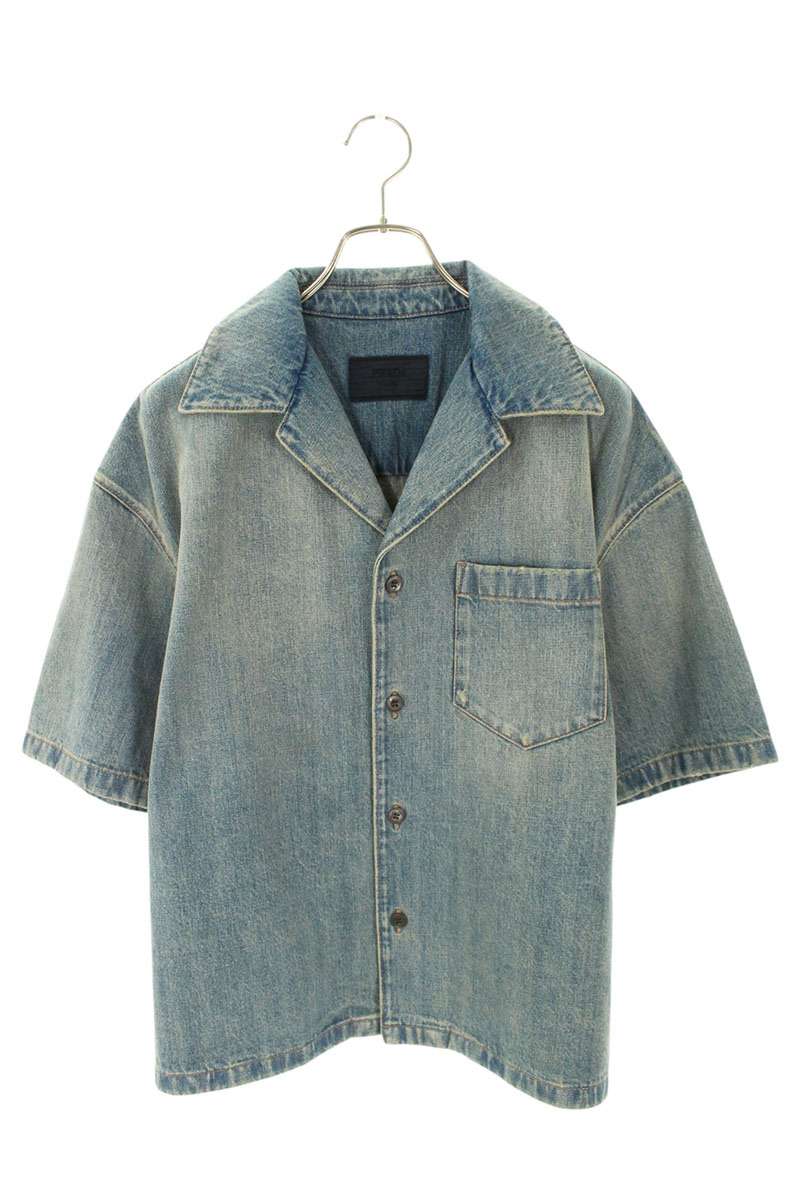 PRADA Bleach Denim S/S Shirt Size M