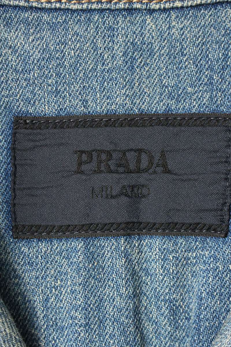 PRADA Bleach Denim S/S Shirt Size M