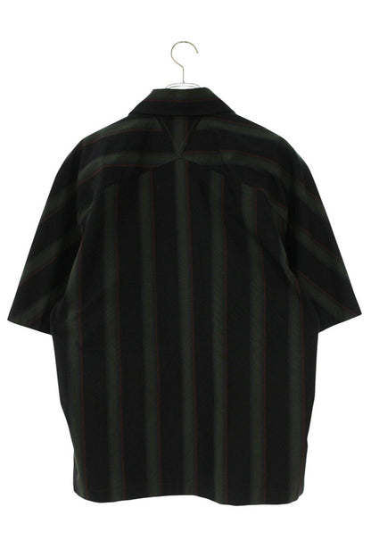Bottega Veneta Striped Short Sleeve Shirt Green x Black Size S