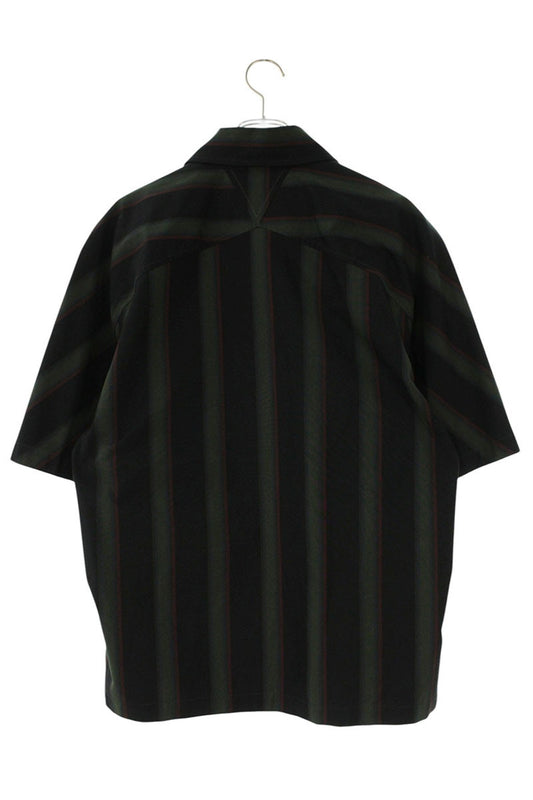 Bottega Veneta Striped Short Sleeve Shirt Green x Black Size S