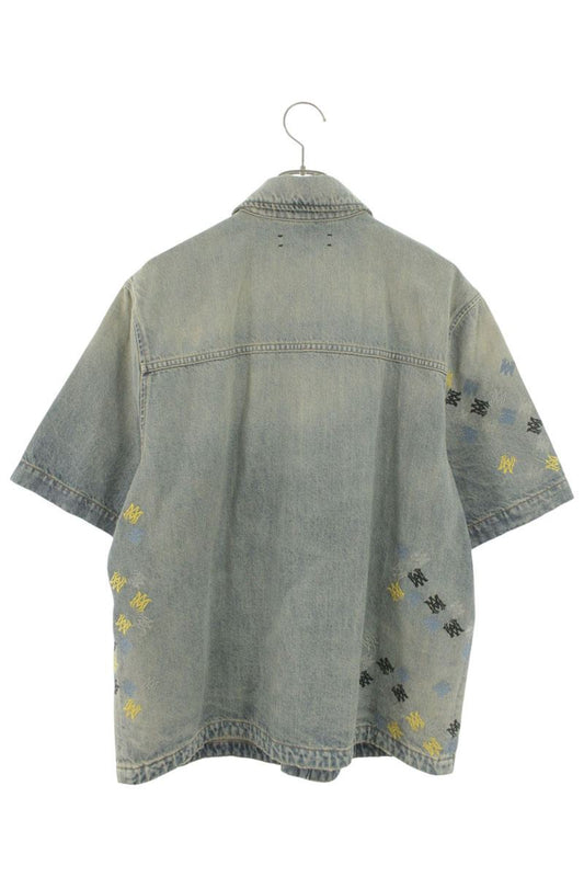AMIRI Distressed MA Quad Embroidered S/S Shirt Size XXS