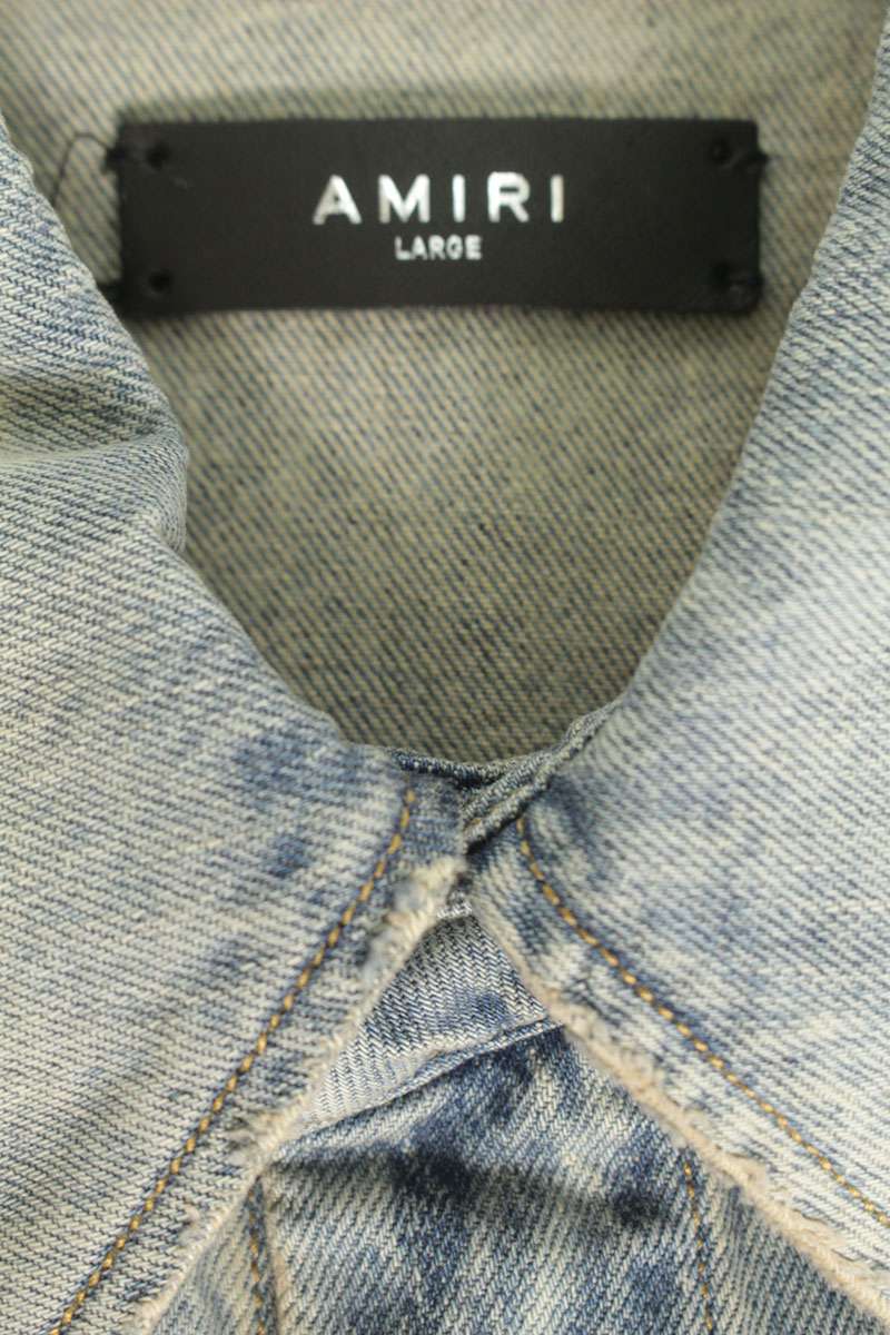 AMIRI Distressed MA Quad Embroidered S/S Shirt Size XXS