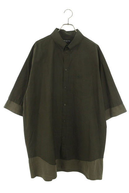 BALENCIAGA 22AW BB Icon Layered Shirt Green Size XXS