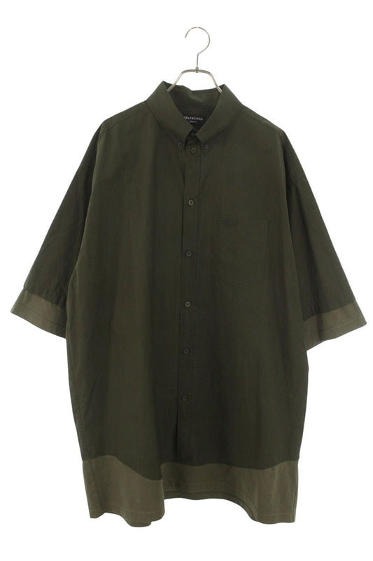 BALENCIAGA 22AW BB Icon Layered Shirt Green Size XXS
