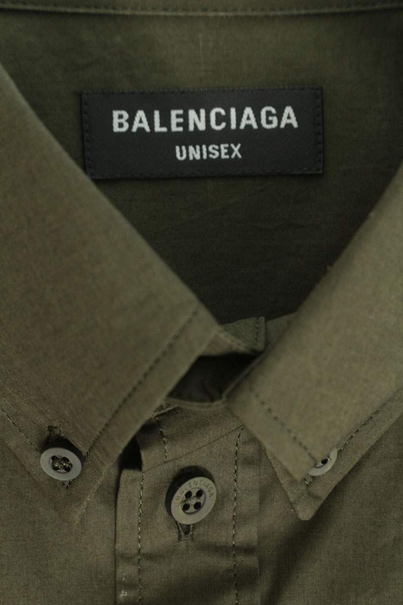 BALENCIAGA 22AW BB Icon Layered Shirt Green Size XXS