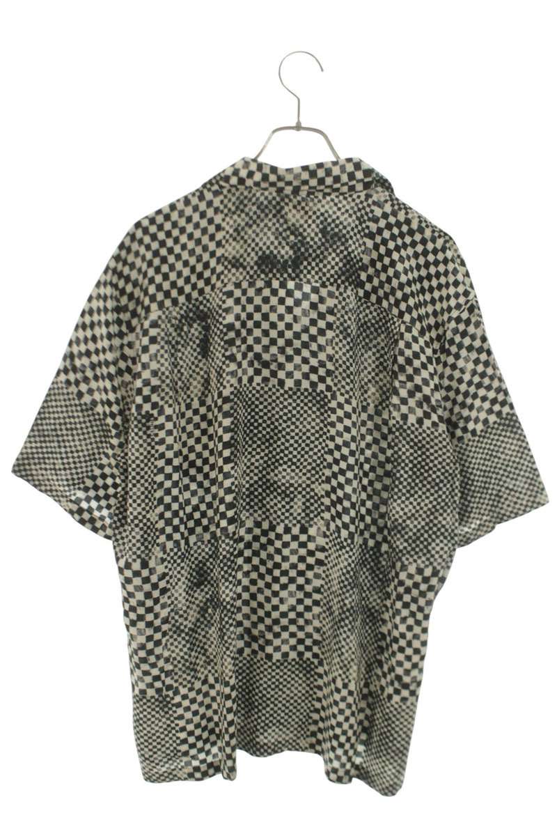 CELINE Check Pattern Rayon Hawaiian S/S Shirt Size XXS