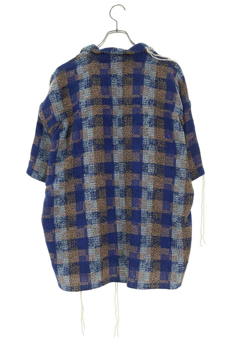 ANDERSSON BELL Kenley Check Open Collar Shirt Size XL