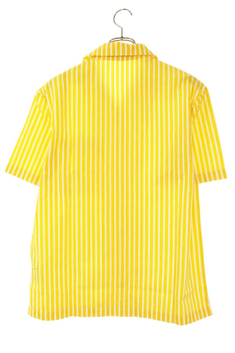 LOUISVUITTON 25AW Monogram Stripe Rubber Logo Shirt Size XS