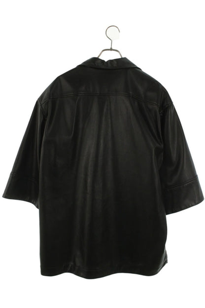 DOLCE & GABBANA Faux Leather S/S Shirt Size XS