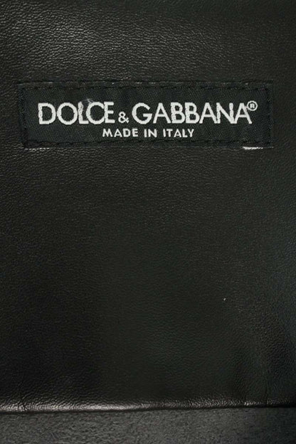 DOLCE & GABBANA Faux Leather S/S Shirt Size XS