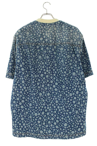 LOUISVUITTON Infinity Dot Logo Patch Denim Shirt Size XL