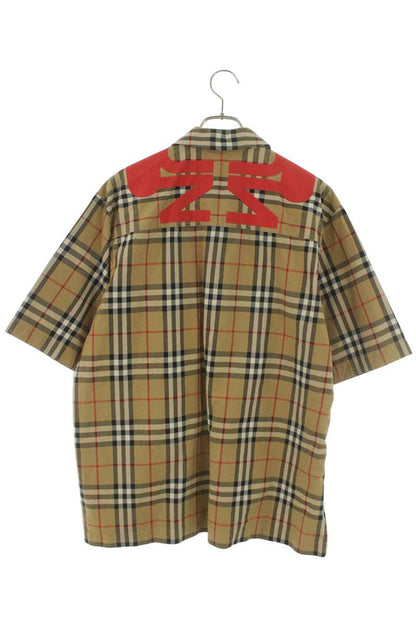 Burberry Short Sleeve Shirt Beige x Red Size L
