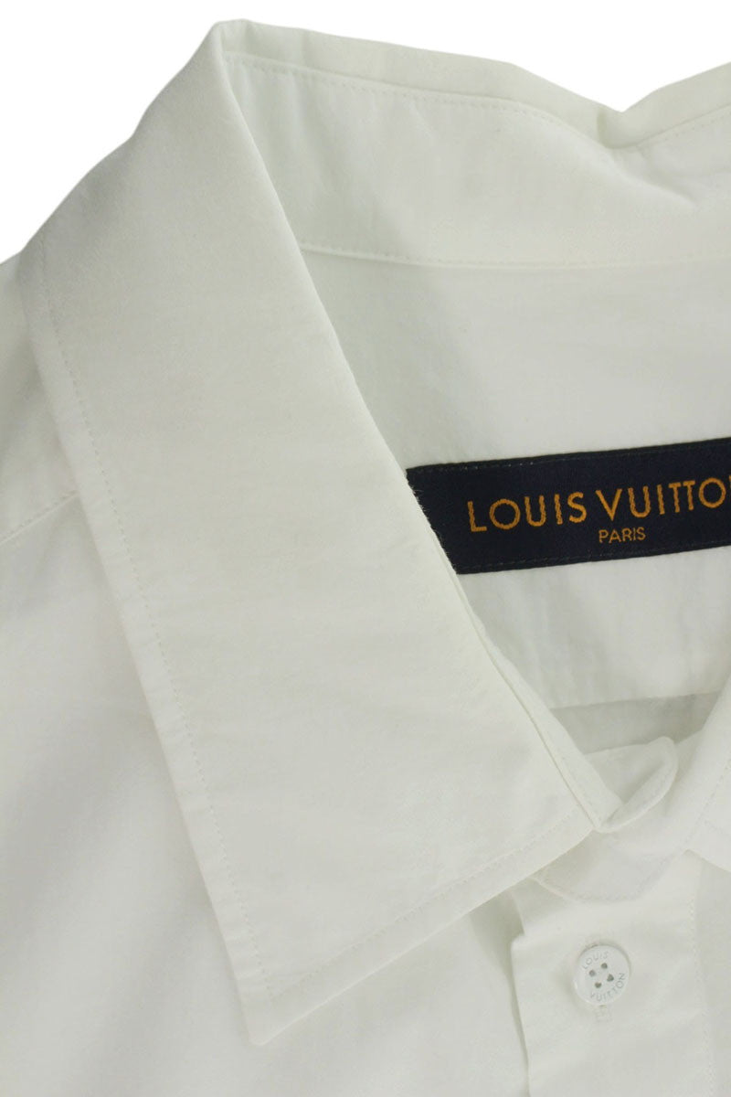 Louis Vuitton 22AW embroidery Short Sleeve Shirt White Size XL