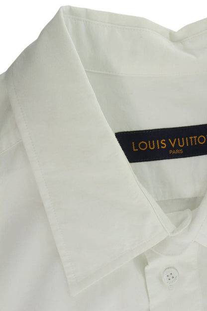 Louis Vuitton 22AW embroidery Short Sleeve Shirt White Size XL