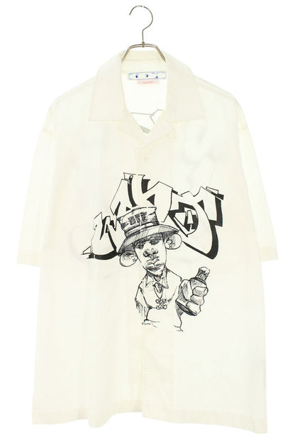 OFF-WHITE Graffiti Print Short Sleeve Shirt Multi Size XL