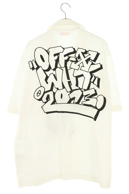 OFF-WHITE Graffiti Print Short Sleeve Shirt Multi Size XL