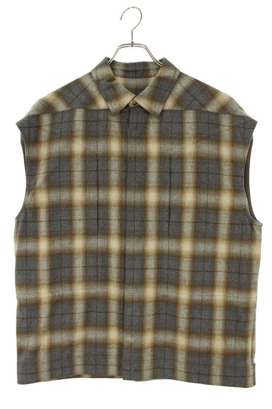 Rick Owens 26SS Sleeveless Jumbo Shirt Brown Size 48