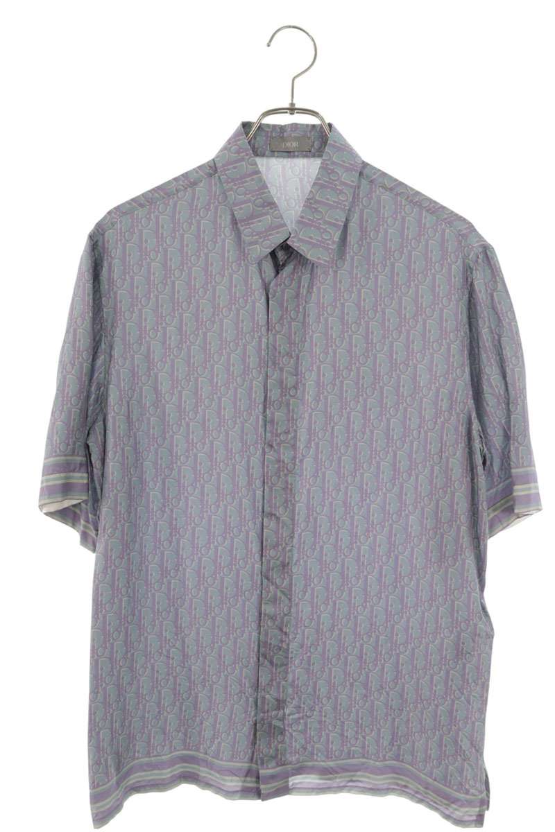 DIOR Oblique All-Over Pattern Silk Shirt Multi Size XXL