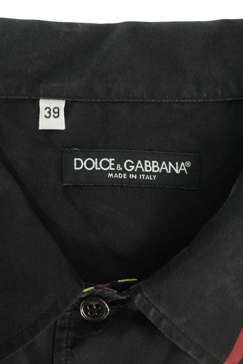 DOLCE & GABBANA 20SS Pin-Up Girl Silk Shirt Black Size XXL