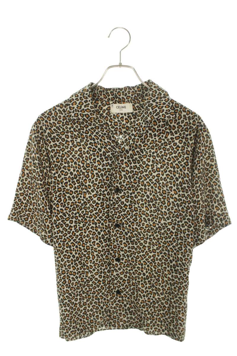 CELINE Leopard Short Sleeve Shirt Multi Size XXL