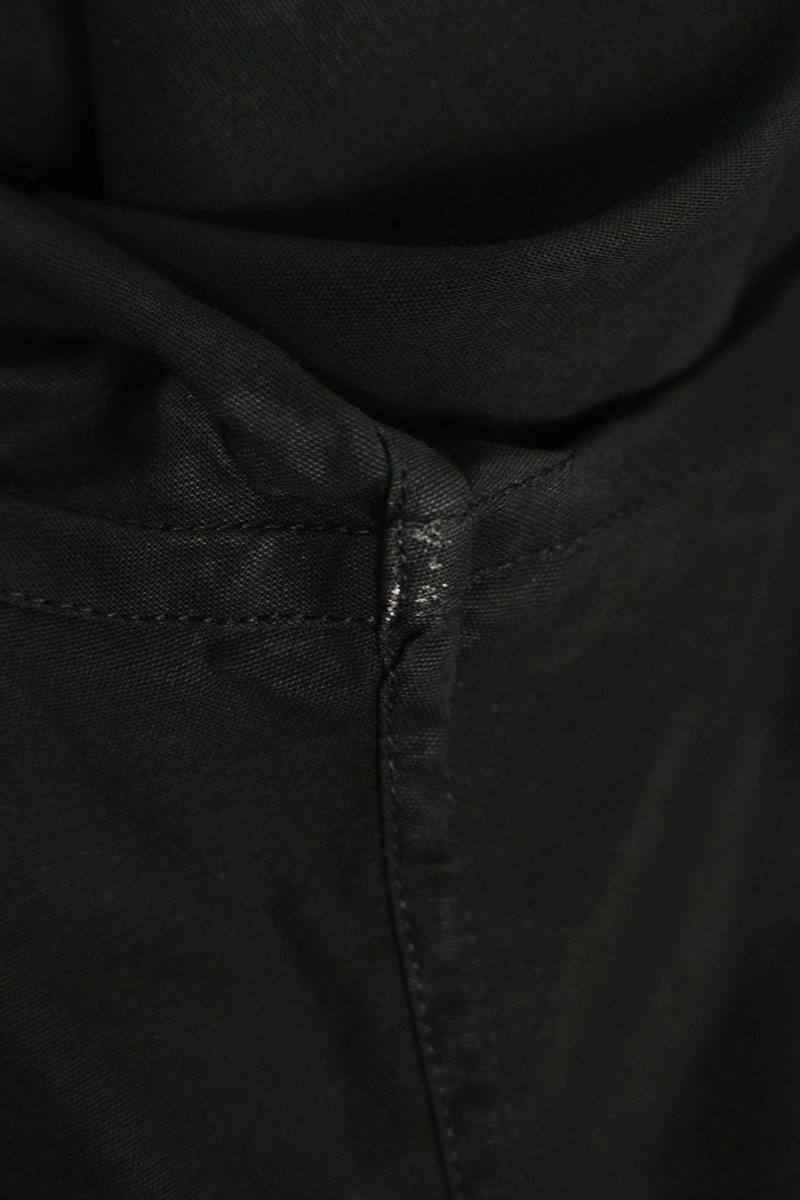 SAINT LAURENT PARIS Cotton Fly Front SS Shirt Black Size S