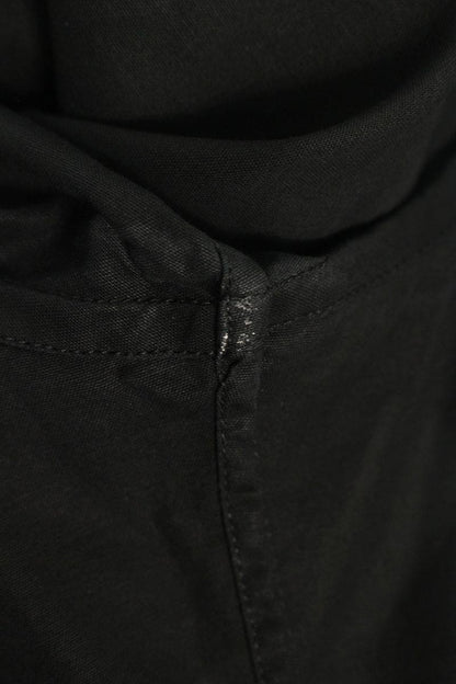 SAINT LAURENT PARIS Cotton Fly Front SS Shirt Black Size S