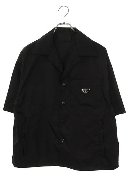 PRADA Re-Nylon Triangle Plate Short Sleeve Shirt Size S