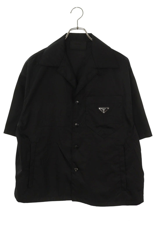 PRADA Re-Nylon Triangle Plate Short Sleeve Shirt Size S