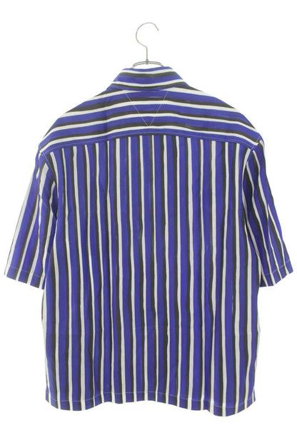 BOTTEGA VENETA Striped Rayon Silk Short Sleeve Shirt Size S