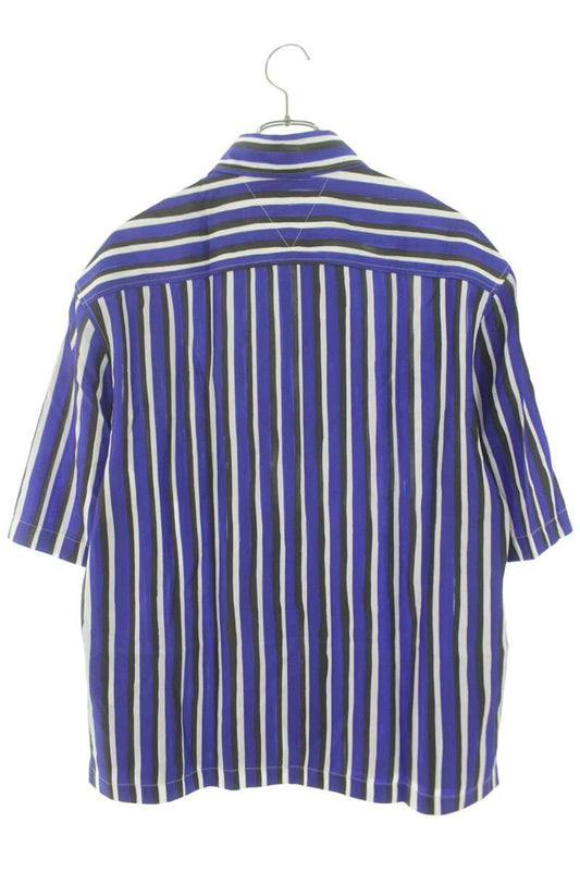 BOTTEGA VENETA Striped Rayon Silk Short Sleeve Shirt Size S