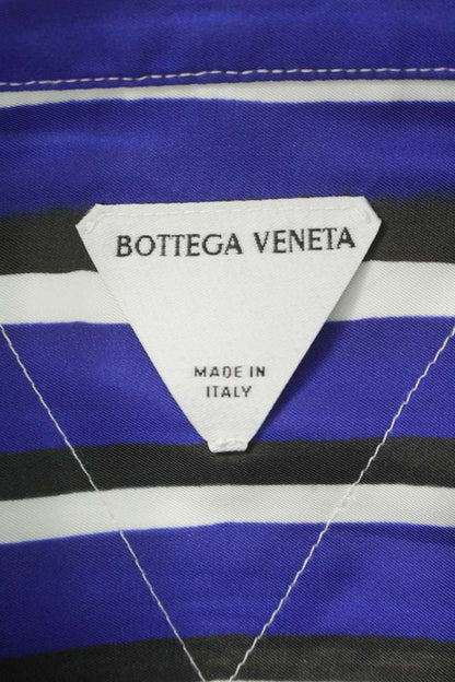 BOTTEGA VENETA Striped Rayon Silk Short Sleeve Shirt Size S