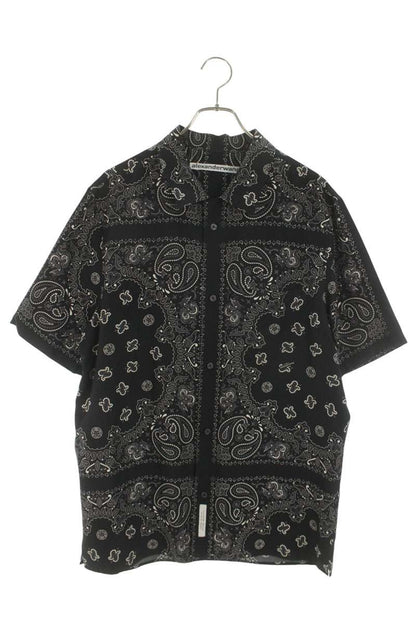 ALEXANDER WANG Bandana Print Silk Short Sleeve Shirt Size S