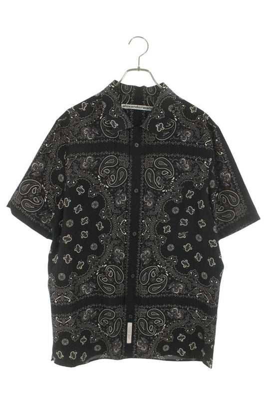ALEXANDER WANG Bandana Print Silk Short Sleeve Shirt Size S