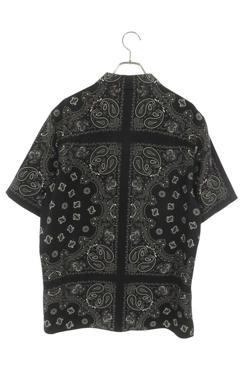 ALEXANDER WANG Bandana Print Silk Short Sleeve Shirt Size S
