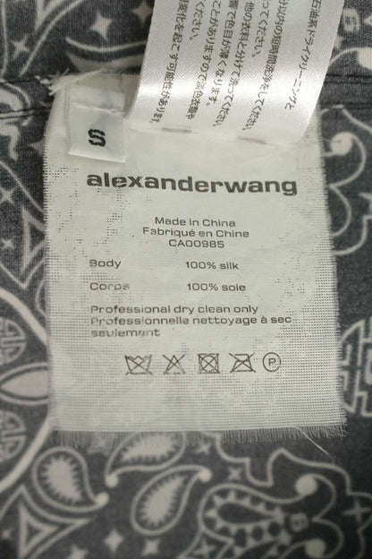 ALEXANDER WANG Bandana Print Silk Short Sleeve Shirt Size S