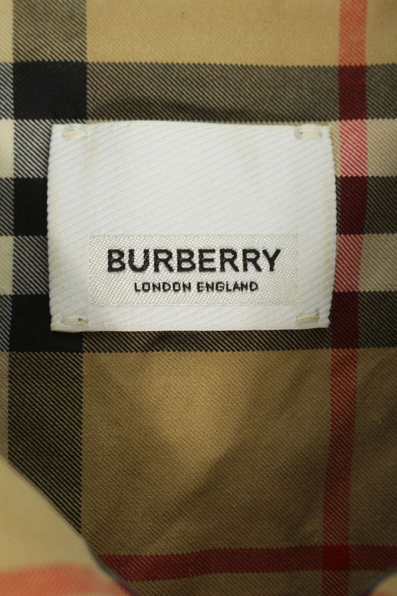 Burberry Check Half-Zip Cotton Short Sleeve Shirt Size XS
