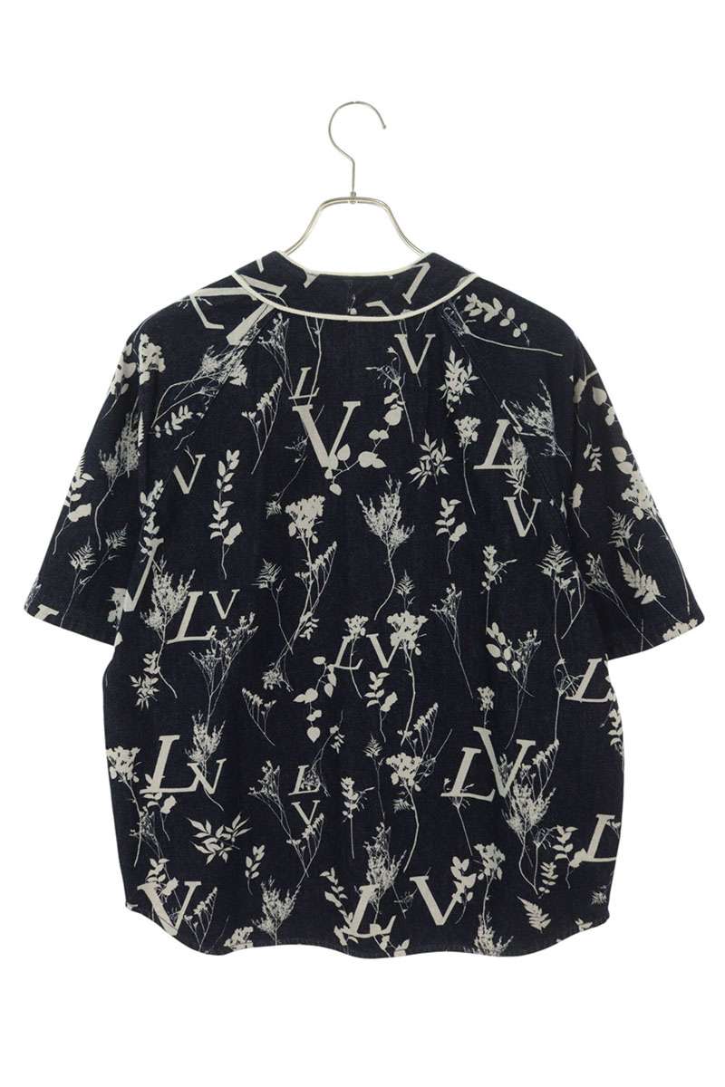 LOUISVUITTON LV Leaf Denim Baseball SS Shirt Size M
