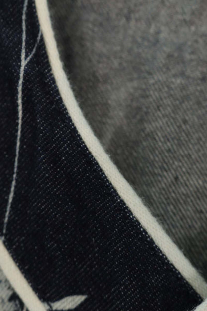 LOUISVUITTON LV Leaf Denim Baseball SS Shirt Size M