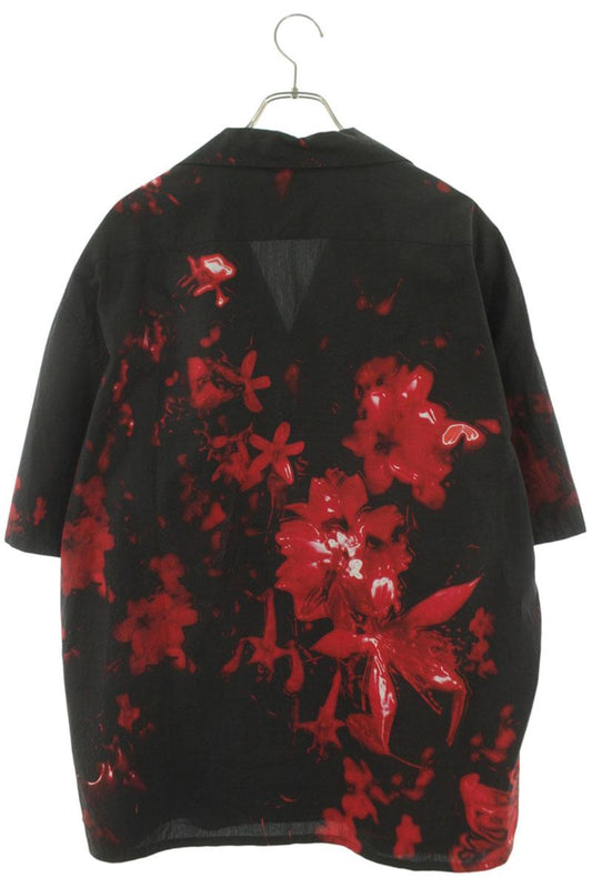 Alexander McQUEEN 24SS Marble Open Collar Shirt Size 17