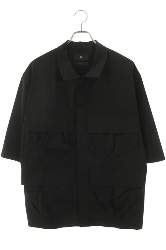 Y-3 Multi-Pocket Nylon Short Sleeve Shirt Black Size M