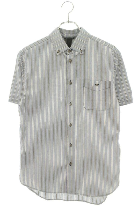 Chrome Hearts Cross Ball Button Stripe Cotton SS Size M