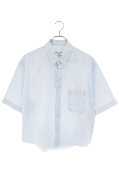 Maison Margiela 25AW Striped Cropped Cotton Shirt Size XXL